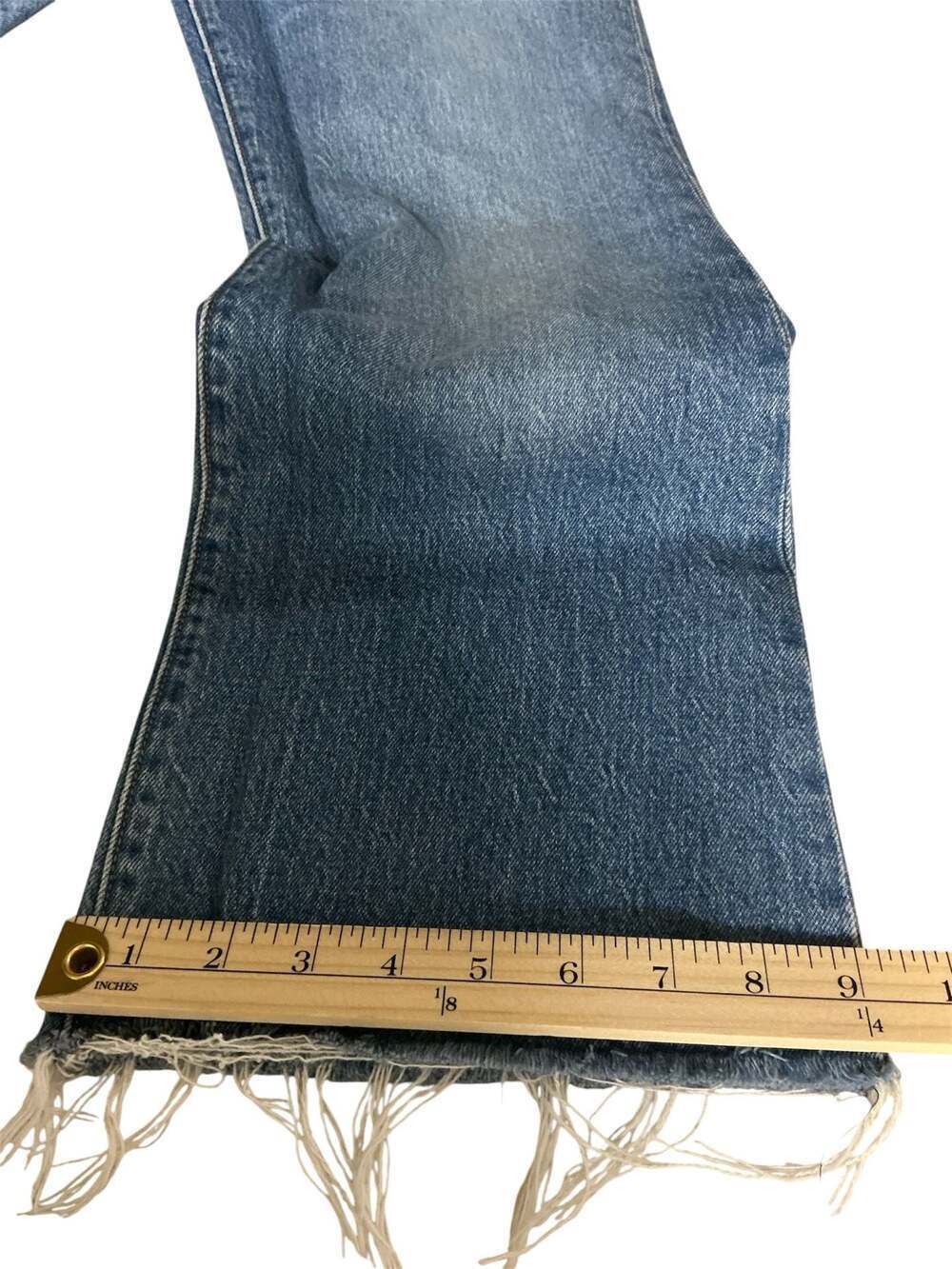 Levi's Premium Ribcage Flare High Rise CUT OFF Jeans Size W27 - Picture 15 of 15